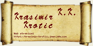 Krasimir Krotić vizit kartica
